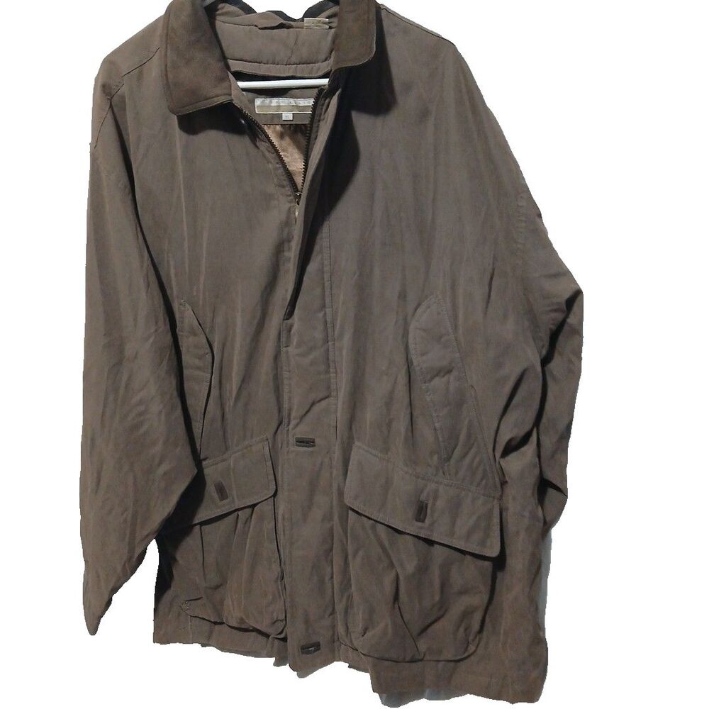 perry ellis mens size xl brown coat  filler 80 percent down 20 waterfowl